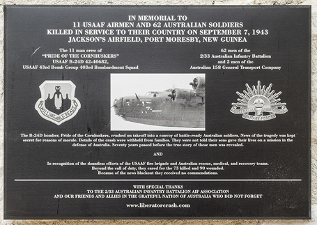42-40682, Pride of the Cornhuskers, 2/33 Australian Infantry Battalion, B-24D, 7 September 1943, 43rd Bomb Group, Jackson's Airfield